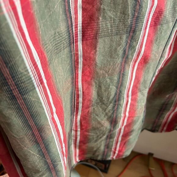Point Zero Men's Red and Tan Striped Casual Shirt XL - Picture 13 of 16